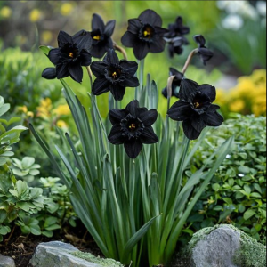 Нарцисс Тень Королевы купить по цене от 500р. в интернет-магазине «Посадика» с доставкой почтой в в Сосногорске и по всей России – [изображение №1].